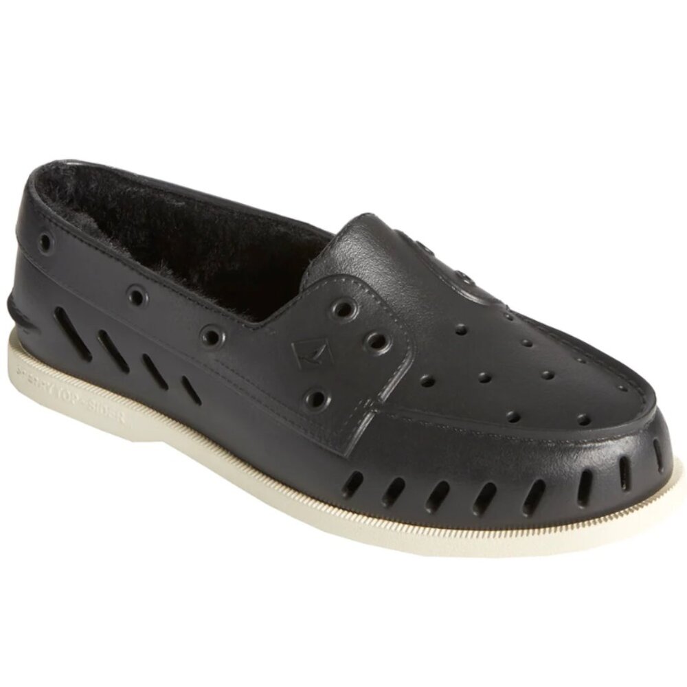 NWT Sperry Slip-on Boat Shoes Black Sz 8